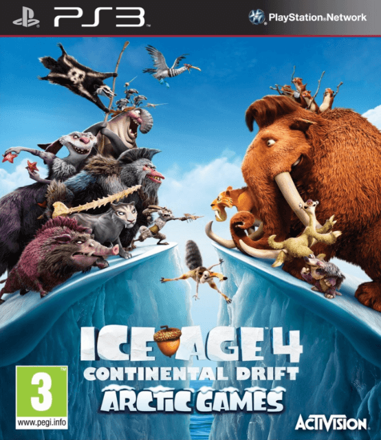 Ice Age 4: Continental Drift Arctic Games box art for Playstation 3
